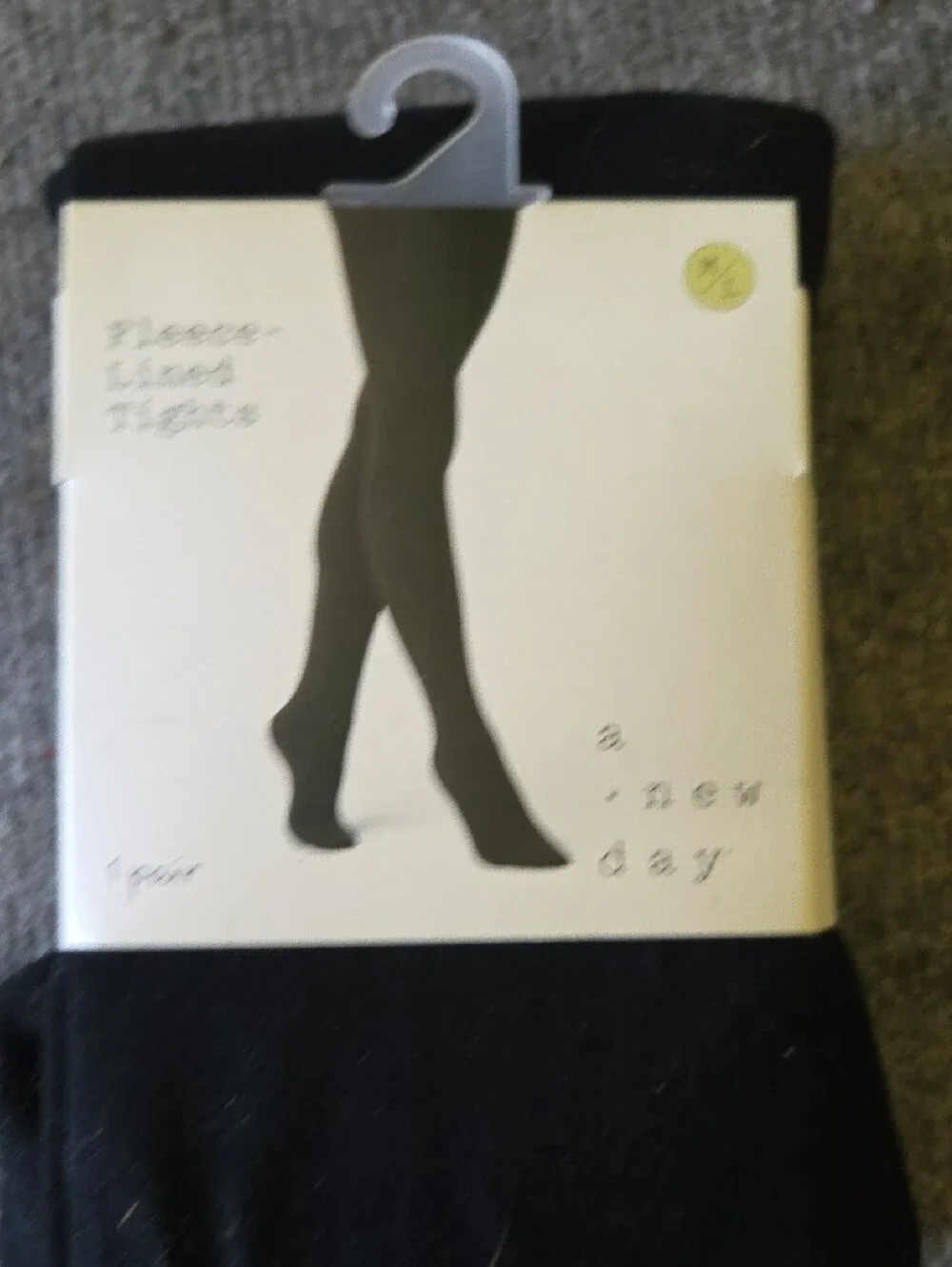 a new day Black Fleece-Lined Tights M/L